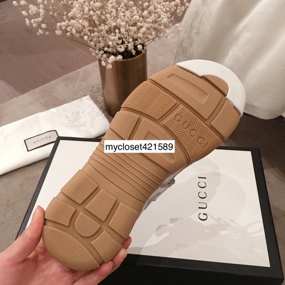 Gucci Womens Sandals SZ 6 White Leather w/Crystals - Picture 5 of 5